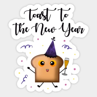 Toast to the New Year Sticker